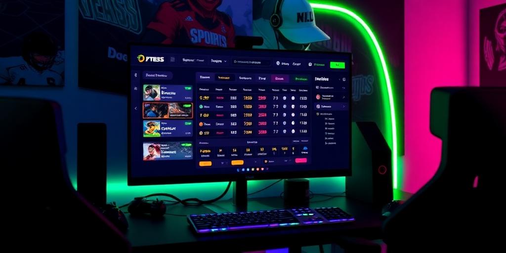 Betway sports betting platform showing esports and football betting options with modern interface