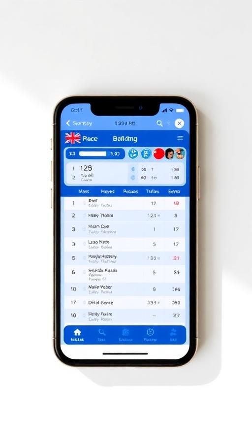 William Hill mobile app showing horse racing betting interface on smartphone